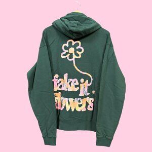 Beabadoobee Fake it Flowers Album Oversized Zip-Up Hoodie M